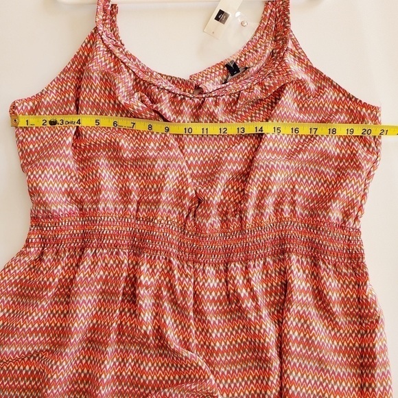 1060 * Gap Dress Zig Zag Pattern Pink Orange Green Size XXL - Picture 6 of 8